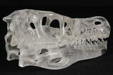 Carved Quartz Crystal Dinosaur Skull #227035-6